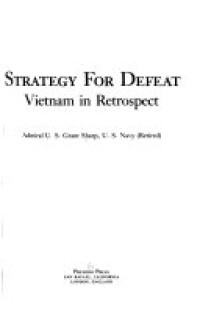 Image of Strategy for Defeat : Vietnam in retrospect / U.S. Grant Sharp