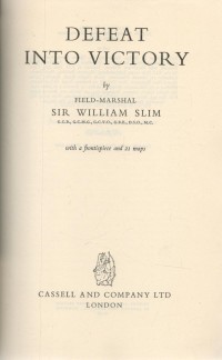 Image of Defeat Into Victory / William Slim