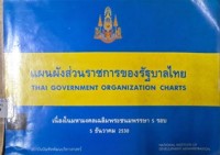 Image of แผนผังส่วนราชการของรัฐบาลไทย = Thai Government Organization Charts : เนื่องในมหามงคลเฉลิมพระชนมพรรษา 5 รอบ 5 ธันวาคม 2530 / สำนักวิจัย สถาบันบัณฑิตพัฒนบริหารศาสตร์