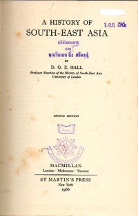 Image of A History of South - East Asia (2nd edition) / D. G. E. Hall