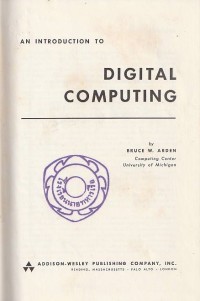 Image of An Introduction to Digital Computing / Bruce W. Arden