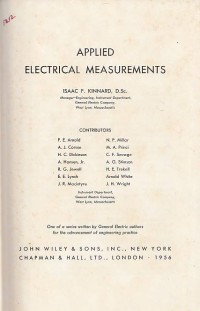 Image of Applied Electrical Measurements / Isaac F. Kinnard