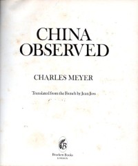 Image of China Observed / Charles Meyer