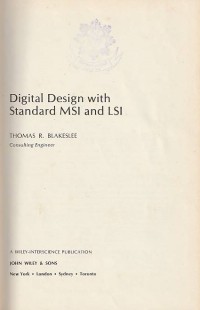 Image of Digital design with standard MSI and LSI / Thomas R. Blakeslee