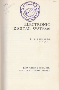 Image of Electronic Digital Systems / R. K. Richards