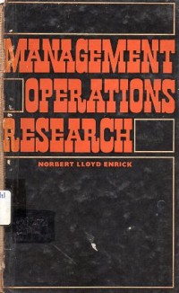 Image of Management Operations Research / Norbert Lloyd Enrick