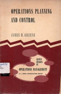 Image of Operations Planning and Control / James H. Greene
