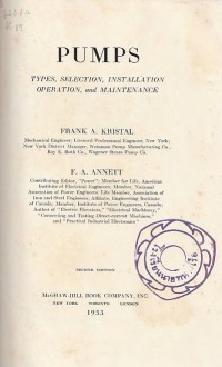 Image of Pumps : Types, selection, installation, operation, and maintenance / Frank A. Kristal and F. A. Annett
