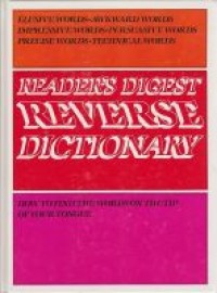 Image of Reader's Digest reverse dictionary / John Ellison Kahn, editor