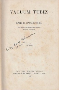 Image of Vacuum Tubes / Karl R. Spangenberg