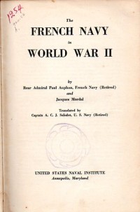 Image of The French Navy in World War II / Paul Auphan and Jacques Mordal