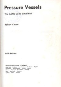 Image of Pressure Vessels : the ASME code simplified / Robert Chuse