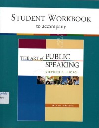 Image of Student Workbook for The Art of Public Speaking / Stephen E. Lucas